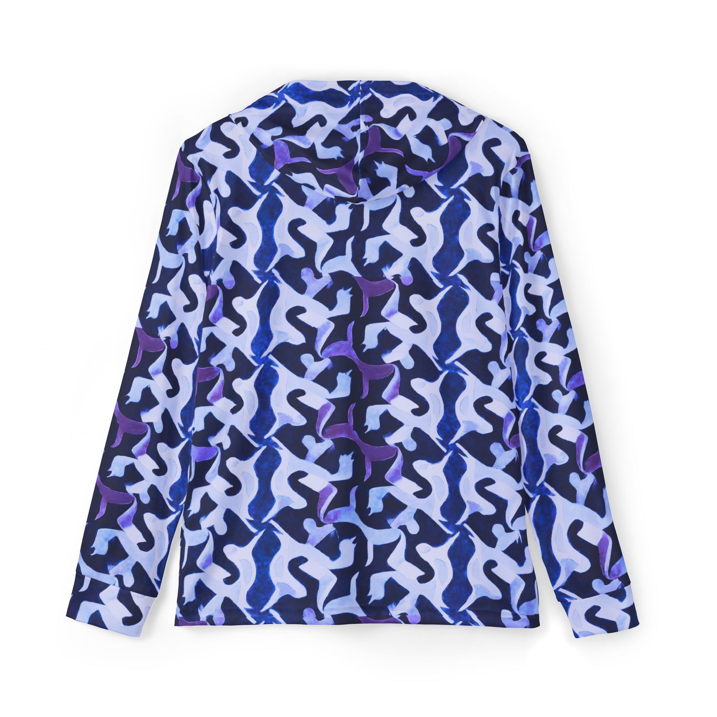 Wooville Spill Print - LIghtweight Unisex hoodie UV protection - Extra Viben Blue Edition