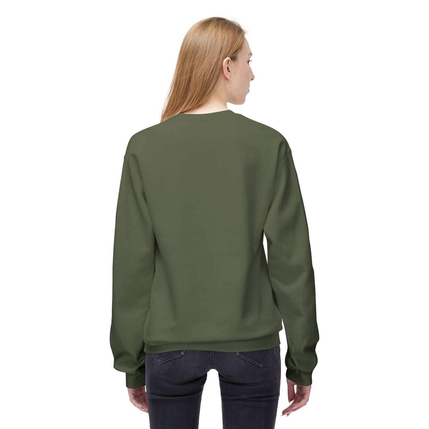 Tranquility Deer - Unisex Fleece Crewneck Sweatshirt, Bohemian Style, Cozy Gift, Nature Lover Apparel, Fall Fashion, Art Sweatshirt