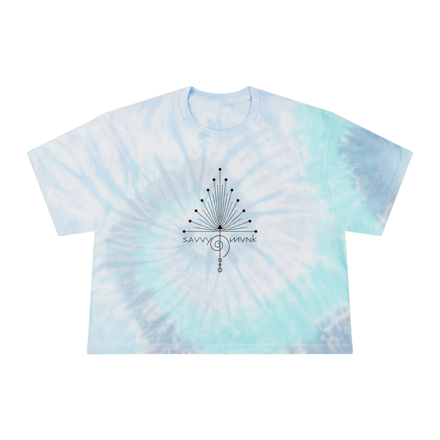 Savvy Munk Tune in Tie-Dye Crop Tee for Women - Feel the Vibe, Perfect for Summer Festivals and Casual Wear