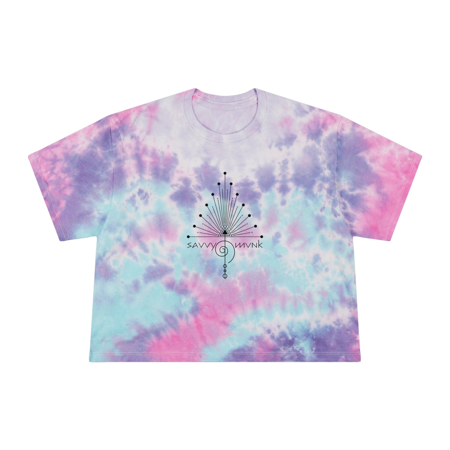 Savvy Munk Tune in Tie-Dye Crop Tee for Women - Feel the Vibe, Perfect for Summer Festivals and Casual Wear