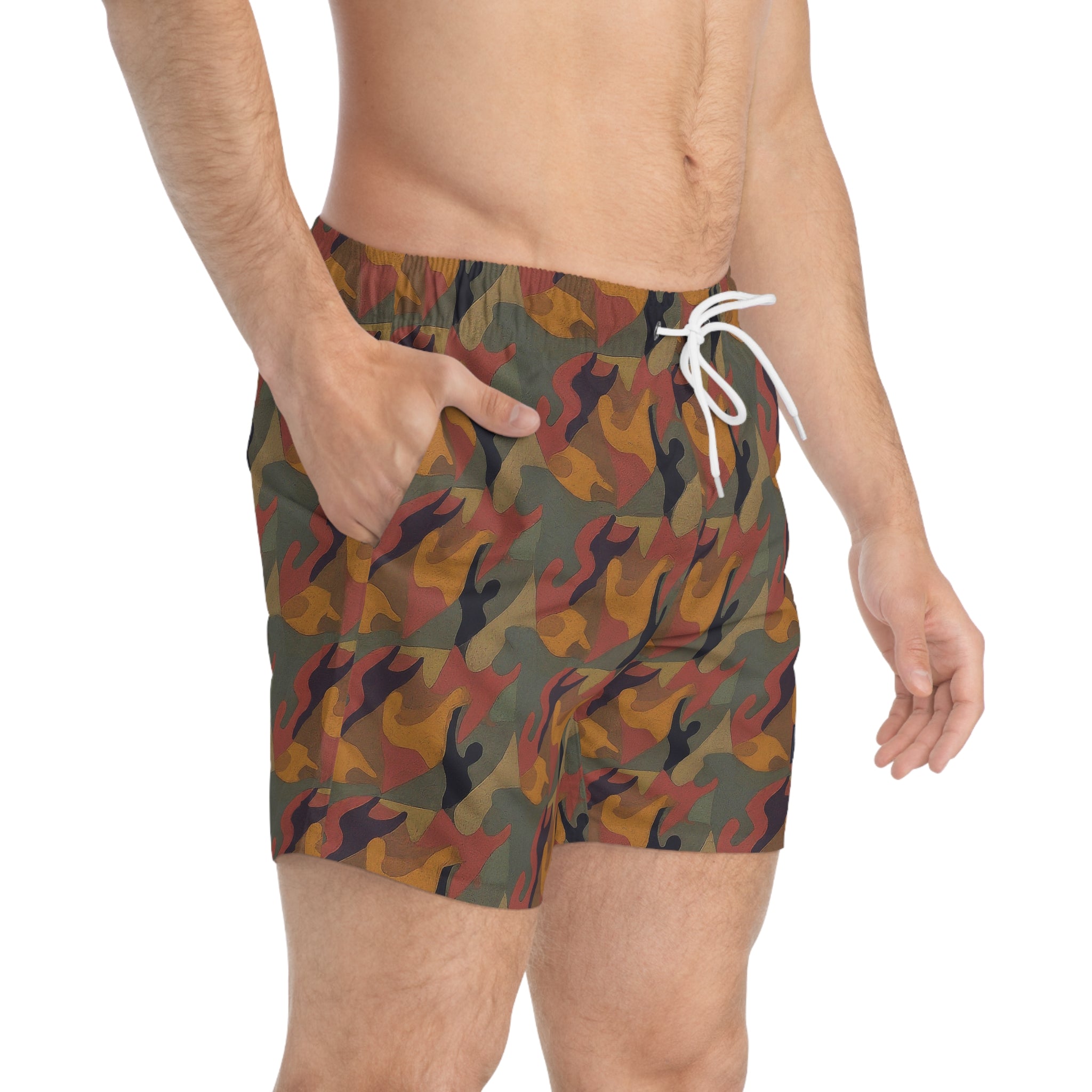 Unity Camo Print - Swim/Party/Dance Trunks - Stylish Shorts for Summer Fun