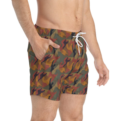 Unity Camo Print - Swim/Party/Dance Trunks - Stylish Shorts for Summer Fun