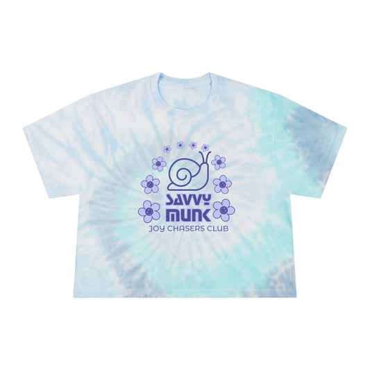 Women's Tie-Dye Crop Tee, Playful Summer Top, Casual Everyday Wear, Festival Fashion, Gift for Friends