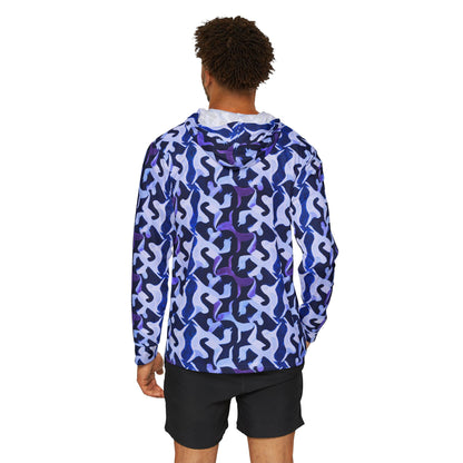 Wooville Spill Print - LIghtweight Unisex hoodie UV protection - Extra Viben Blue Edition