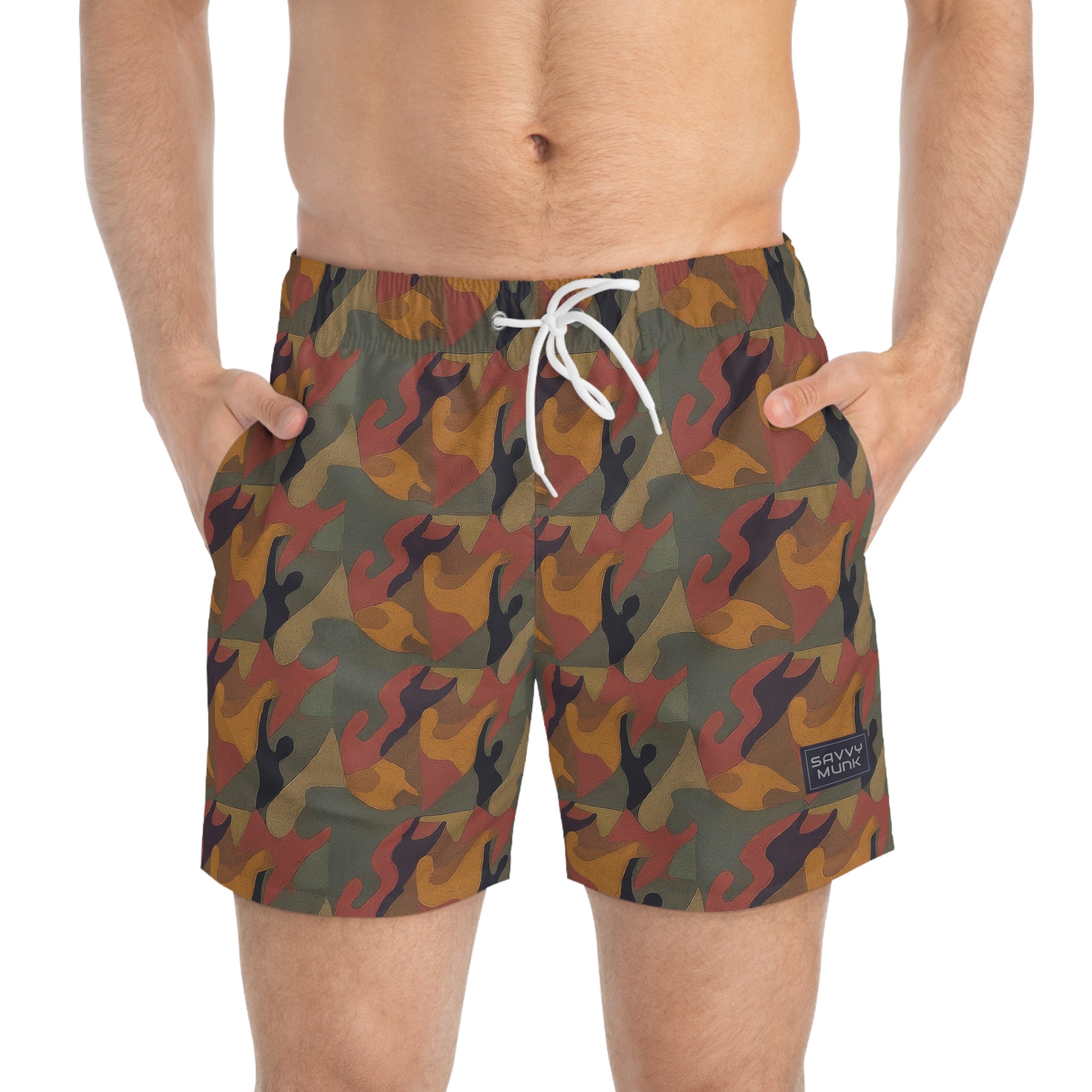 Unity Camo Print - Swim/Party/Dance Trunks - Stylish Shorts for Summer Fun