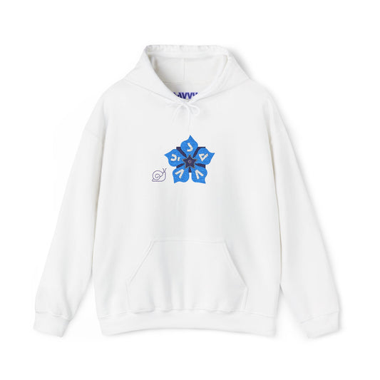 Periwinkle Petals - Unisex Heavy Blend™ Hooded Sweatshirt - Savvy Munk - Joy Chasers Club - Enjoy the Journey