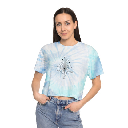 Savvy Munk Tune in Tie-Dye Crop Tee for Women - Feel the Vibe, Perfect for Summer Festivals and Casual Wear