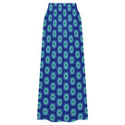 Model wearing the Savvy Munk Donut Remix - High Waist Maxi Skirt, highlighting the bold graphic print and relaxed festival-ready fit in a lifestyle setting.