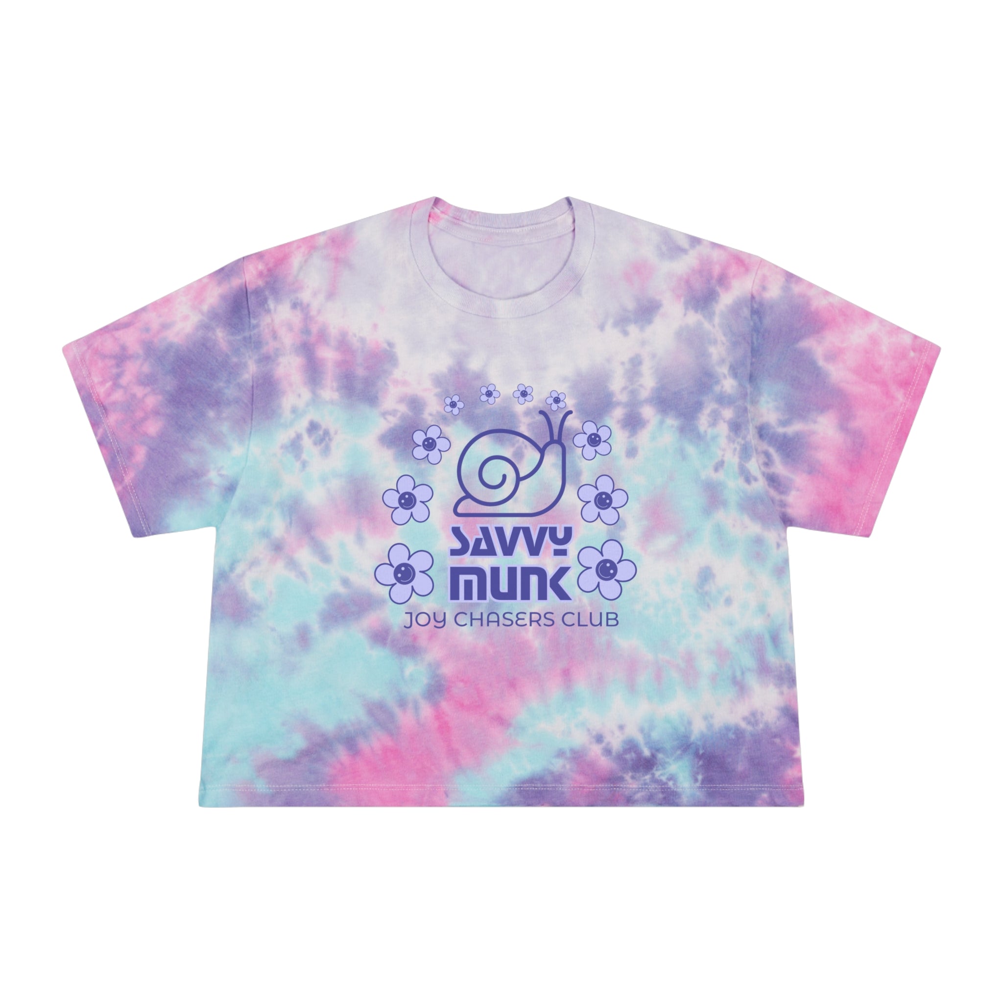 Women's Tie-Dye Crop Tee, Playful Summer Top, Casual Everyday Wear, Festival Fashion, Gift for Friends