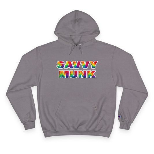 Rainbow Fur - Champion Hoodie - Savvy Munk