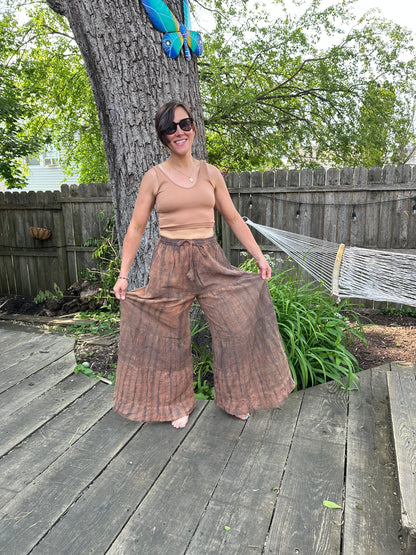 Dharke Layer Wide Leg Pant T/D Rust