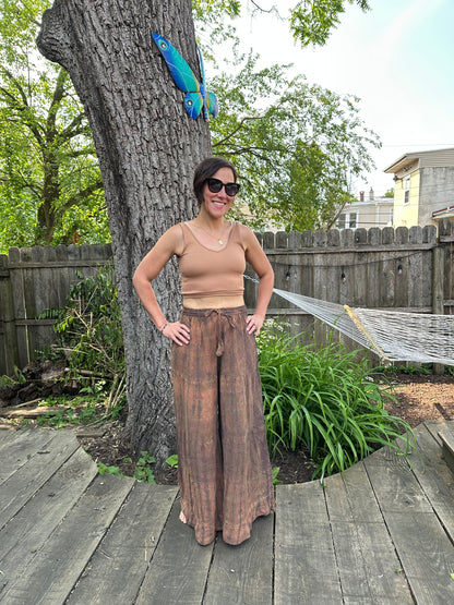 Dharke Layer Wide Leg Pant T/D Rust