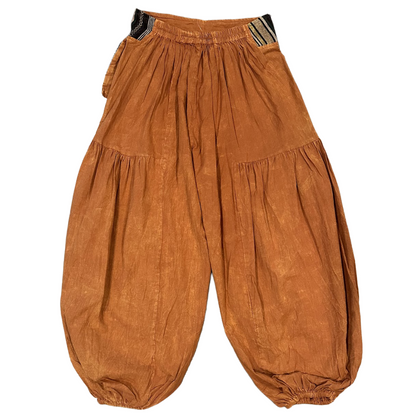 Cotton Flap Harem Pant - Rust