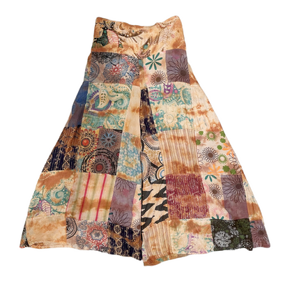 Mixed Jayapuri Patch Wide Leg Pant Rust