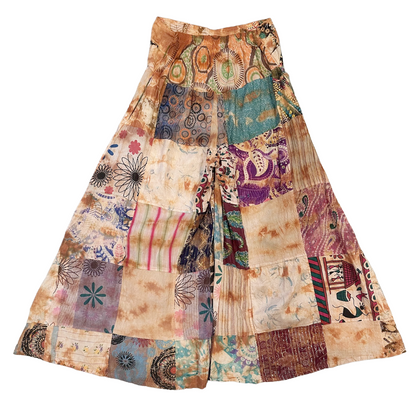 Mixed Jayapuri Patch Wide Leg Pant Rust