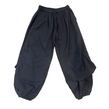 Fine Cotton Flap Pant BLK