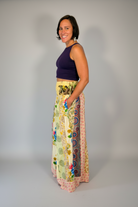 Savvy Munk Model April wearing Wildflower Wanderer Patchwork Palazzo Pants Front View