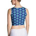 Model wearing the Savvy Munk Donut Remix - Crop Top, highlighting the bold graphic print and relaxed festival-ready fit in a lifestyle setting.