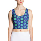 Model wearing the Savvy Munk Donut Remix - Crop Top, highlighting the bold graphic print and relaxed festival-ready fit in a lifestyle setting.