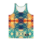 Savvy Munk Flowing Flower - Tank Top displayed flat, showcasing the full all-over graphic print design on premium fabric.