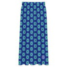 Model wearing the Savvy Munk Donut Remix - High Waist Maxi Skirt, highlighting the bold graphic print and relaxed festival-ready fit in a lifestyle setting.